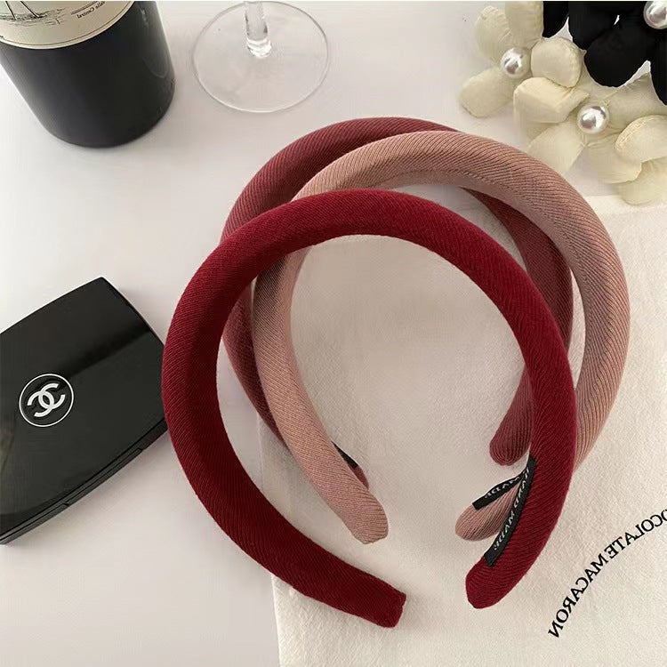 Wholesale Retro Pink Sponge High Skull Headband